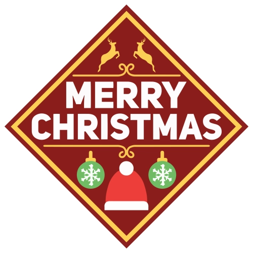 Merry Christmas Sign Cutout | Festive Party Decoration
